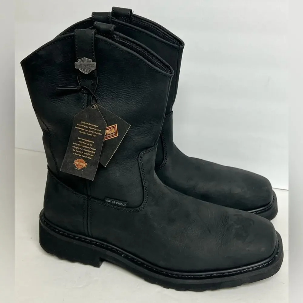 NEW Harley Davidson Men's Altman Waterproof Western Work Boots - Soft Toe 12M